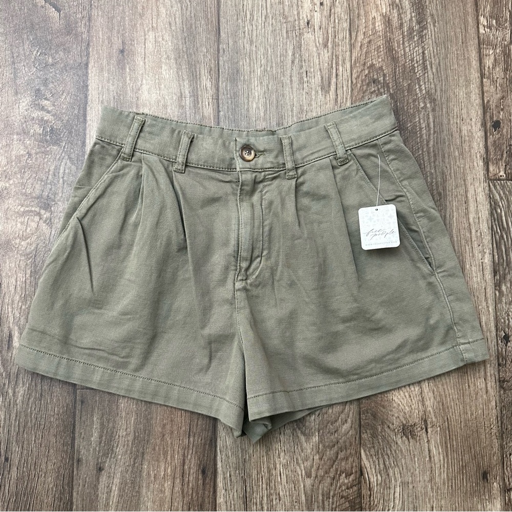 Free People Army Green Shorts Womens Size 0